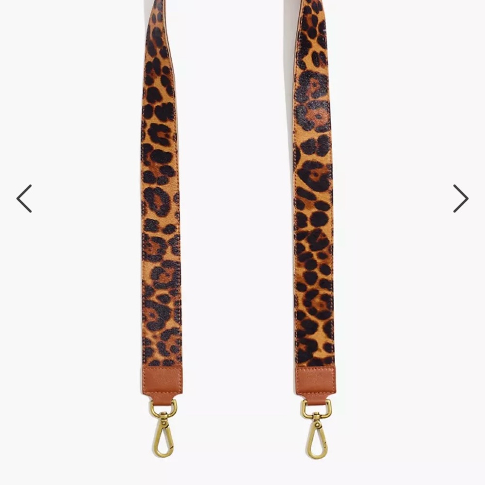 Madewell leopard bag strap NWOT